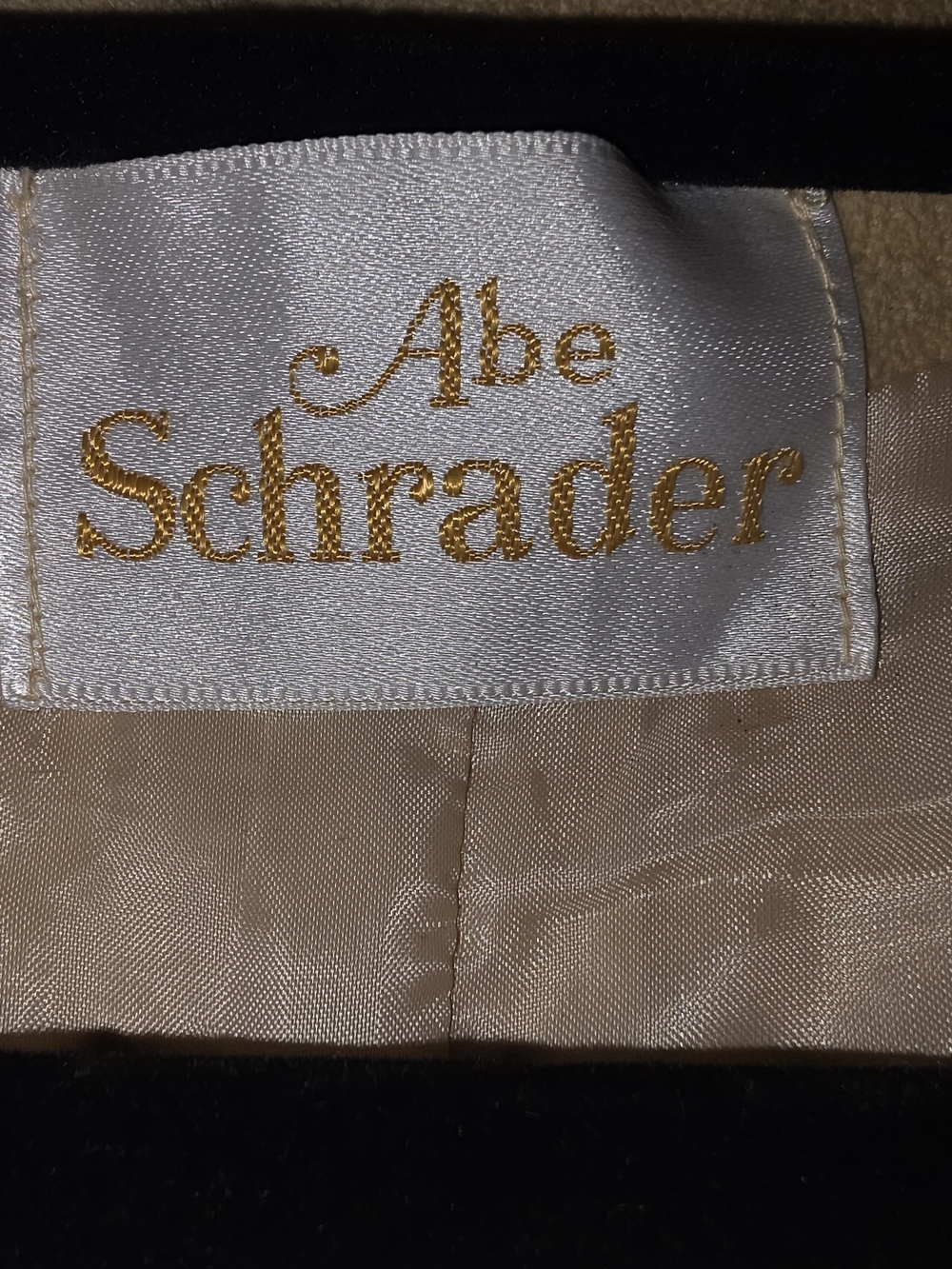 Vtg Abe Schrader Beige Faux Suede Duster Coat Belted Long Trench Jacket Sz 14 - Picture 13 of 14